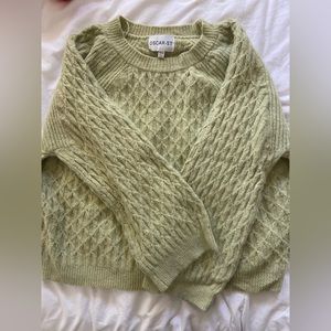 Verge Girl oversized green knit sweater